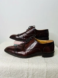 Bolano Herren Dunkelbraun Kappe Zehe Oxford Derby Elegant Schuhe Größe 13 - Bild 1 von 11