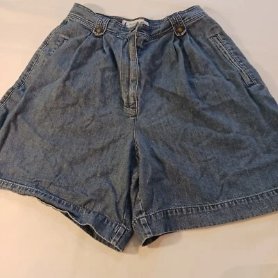 Calça shorts Marsh Landing Essentials feminina azul algodão tamanho 10 cintura 26" - Imagem 1 de 4