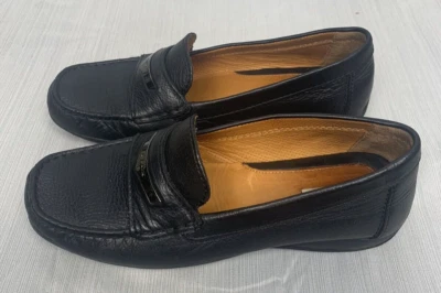 GEOX Respira Talla 6 EE. UU., 36,5 UE Mujeres Negro Cuero Mocasín Zapatos Sin Cordones Foto 1 de 4