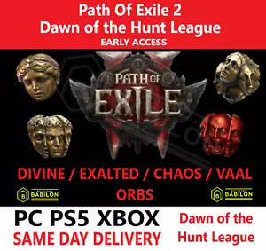 PATH OF EXILE 2 DIVINE EXALTED ORBS POE 2 ✅ PC PS5 XBOX✅ DAWN OF THE HUNT LEAGUE - Picture 1 of 30