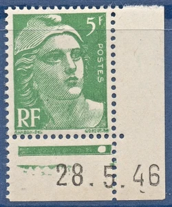 TIMBRE CDF DATE 719 NEUF ** DU 28-5-46- GOMME ORIGINALE - TYPE GANDON - TTB - Photo 1/1