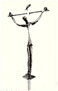 Venecia, Italia Fotografía del Cristo del Alter en Bronce Dorado Crucifixión Cruz - Imagen 1 de 4