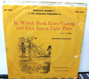 1971 SCHOLASTIC "In Which Pooh Goes Visiting and Gets Into a Tight Place" RECORD - Picture 1 of 8