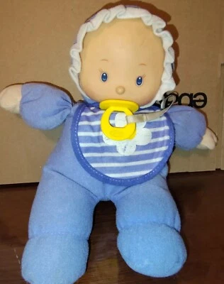 My Sweet Love 10" Soft Baby Doll Pacifier Butterfly Bib & Teal Romper Vinyl Face - Image 1 of 4