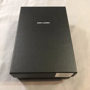 Saint Laurent Boîte Vide 12x8x4 Pouces Noir Tissu Carte Cadeau Rangement - Photo 1/17