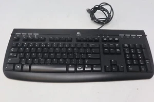 Logitech Internet 350 USB QWERTY Tastatur Keyboard Englisch Schwarz - Bild 1 von 1