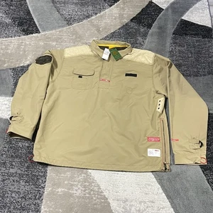LRG Heritage Collection Jacket Men 3XL Tan Outdoor Pullover Zip Mesh Panel Hike - Picture 1 of 23