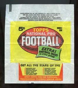 1962 Topps Football Wax Pack Wrapper | 5 Cent - Bild 1 von 1