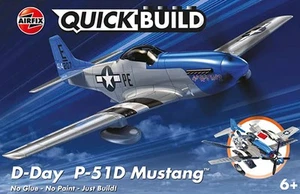 AIRFIX QUICKBUILD D-DAY P-51D MUSTANG PLASTIC KIT J6046 - Picture 1 of 1