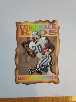 NFL 1997 Fleer Ultra Barry Sanders Comeback niños troquelado inserto Foto 1 de 2