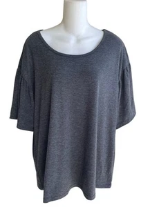 T-shirt Comfort Code By Cuddl Duds grigio antracite maniche svolazzanti donna med nuova - Foto 1 di 4
