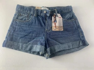 Girls Levi Girlfriend Shorts Size 14 Blue Jeans NWT Summer School - Picture 1 of 4