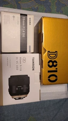 Nikon D810 FX 36.3MP Digital SLR Camera PRIME lens kit - Image 1 of 4