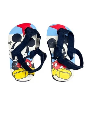 Disney Mickey Mouse toddler flip-flop sandals with a back strap. Sz 3-3.5 - Image 1 of 4