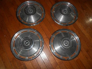 OEM ORIGINAL CHEVROLET HUB CAPS 14" SET/4 WHEEL COVERS -CAMARO-CHEVELL - Picture 1 of 7