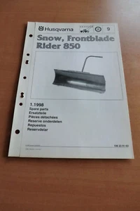 HUSQVARNA Schnee-Schiebeschild für Rider 850 Ersatzteilliste parts list 1998 - Bild 1 von 1