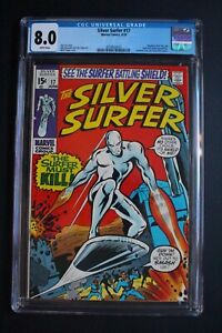 Silver Surfer #17 vs Nick Fury & SHEILD Battle 1970 MEPHISTO FF Iron Man CGC 8.0