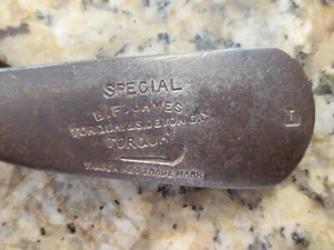 ANTIQUE HICKORY WOOD SHAFT T Stewart S/F LOFTER "BF James" "TORQUAY" - Picture 1 of 4