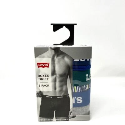 Levi’s Cotton Comfort Boxer Briefs 3-pack, Multicolor, 37453 0587 Men’s Size - Изображение 1 из 4