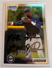 Signed 2010 Bowman Chrome #33 Niko Goodrum Rookie Minnesota Twins Detroit Tigers