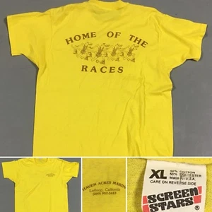 Vintage Haven Acres Marina Lathrop California Home Of The Races T-Shirt 80s XL - Picture 1 of 12