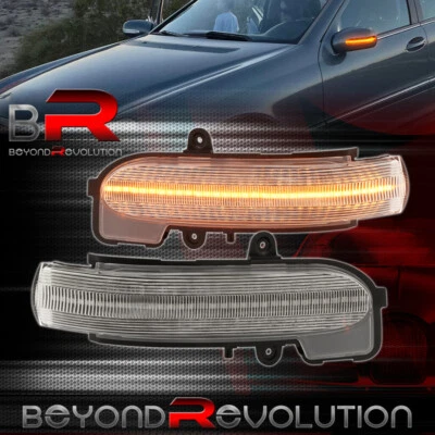 For 2001-2007 C-Class W203 Sequential LED Side Mirror Turn Signal Lamp Set Clear - Image 1 of 4