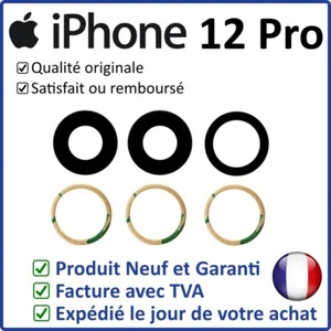 SET DES 3 LENTILLES DE PROTECTION DE LA CAMERA DE L'IPHONE 12 PRO - Photo 1 sur 2