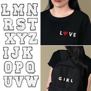 Unisex English Letter Patches Applique Iron On Cloth Stickers Embroidery 7cm 🎀 - Picture 1 of 50