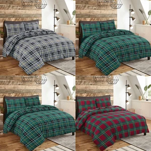 NZ 100% Brushed Cotton Flannel Duvet Quilt Cover Pillowcase Single Double King - Picture 1 of 4