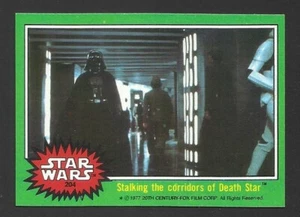 (CB3) DEATH STAR CORRIDOR #204 star wars 1977 topps trading cards US ISSUE GREEN - Picture 1 of 2