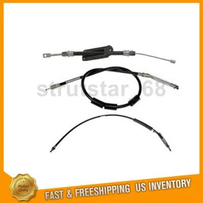 3 Front Rear Parking Brake Cable Fits 2003 Jeep Wrangler 2004 Jeep Wrangler - Image 1 of 4