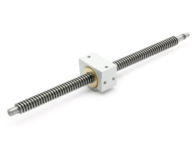 Trapezgewindespindel TR 16x8P4 rechts einbaufertig 1052mm + Trapezgewindemutter - Bild 1 von 1