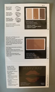 Mary Kay Color Cards (12) - Chocolates - Eye/Cheek/Lip - See Description
