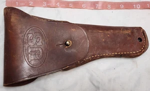 Vintage Leather US Military Revolver Belt Holster 1911 WWI WWII Calvary Army - Picture 1 of 13