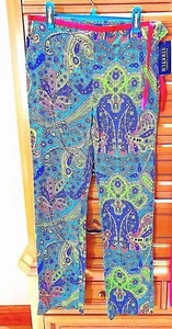 NWT New Ralph Lauren Girl's Bright Blue Paisley Pants Size 12 MSRP $55 - Picture 1 of 1