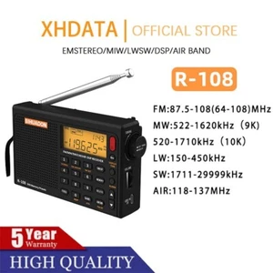 Sihuadon R-108 Radio Digital Portable Radio FM Stereo/LW/SW/MW /AIR/DSP Receiver - Zdjęcie 1 z 23