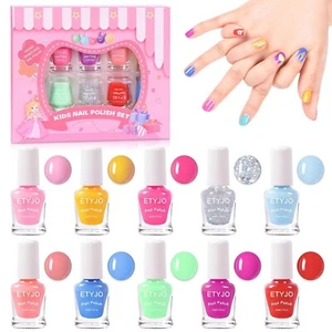 Kinder Nagellack Mädchen Ungiftig, 12 Farben Nagellack Kinder Peel-Off Nagellack - Bild 1 von 9