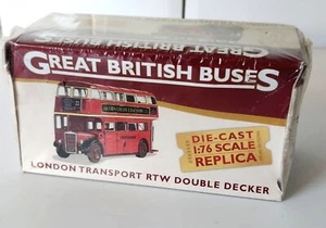 Atlas Great British Buses London Transport RTW de dos pisos. Escala 1:76, precintado - Imagen 1 de 3