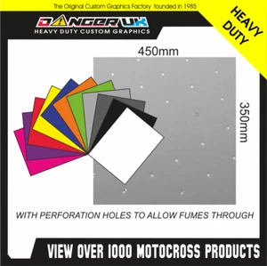 MOTOCROSS PERFORATED TANK PROTECTION SHEET GRAPHICS DECALS STICKERS CR KTM YZ RM - Picture 1 of 1