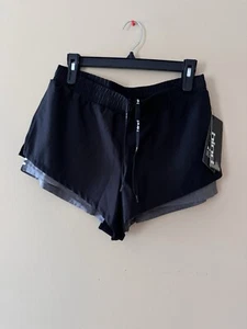 New Hind Hydra Protect Solace Double Layer Running Shorts Black Size Medium NWT - Picture 1 of 11