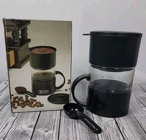 Enjoy Coffee Cup With Filter Net Pour Over Tea Coffee Maker Vintage New - Picture 1 of 6