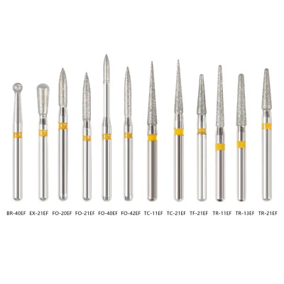 1-100PCS DENTAL FRESE DIAMANTATE PER TURBINA DENTISTA ODONTOTECNICO FG PUNTE BUR