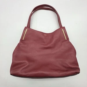Vince Camuto Ike Tote Triple Compartment Handbag Soft Leather Hobo Malbec EUC - Picture 1 of 12