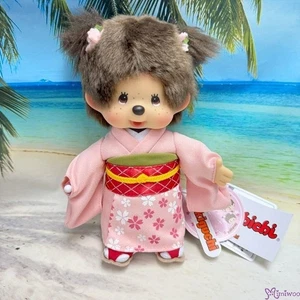 260751 Monchhichi S Size Twin Pigtail Sakura Cherry Blossom Kimono Girl - Picture 1 of 3