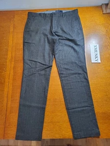 Gap Pants Mens 34x32 Gray Wool Blend Slim Fit Classic Dress Flat Front - Picture 1 of 20