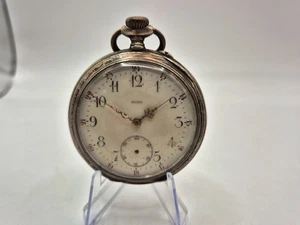 Montre gousset Jized argent 0.800 cylindre 10 rubis ancienne 49 mm fonctionne - Picture 1 of 7