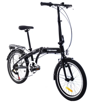 breluxx® 20 Zoll Faltrad Capriolo Traveler  Klappfahrrad, Shimano 6G - schwarz - Bild 1 von 4