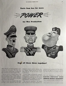 1942 Electric Companies WWII American Business War Production Vintage Print Ad - Picture 1 of 1