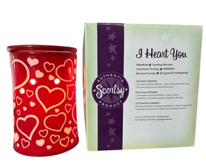 Calentador de cera Scentsy I HEART YOU Premium de 6" de alto con bombilla retirado/descontinuado - Imagen 1 de 3