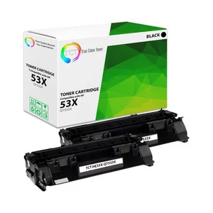 TCT 2 Black Q7553X 53X Wysokowydajne kasety z tonerem do HP LaserJet P2014 P2015 - Zdjęcie 1 z 6